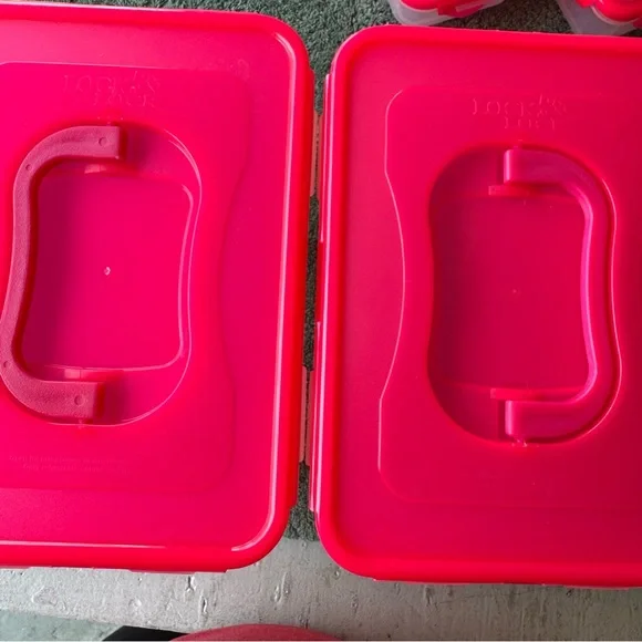 Lock & Lock Pink Food Storage Container Set of 11 - Picture 13 of 14